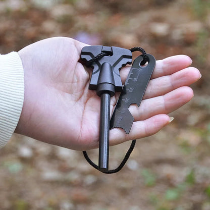 Large Size Flint Lighter Set Wooden Handle Magnesium Stick Outdoor Survival and Rescue Equipment Camping EDC Tool