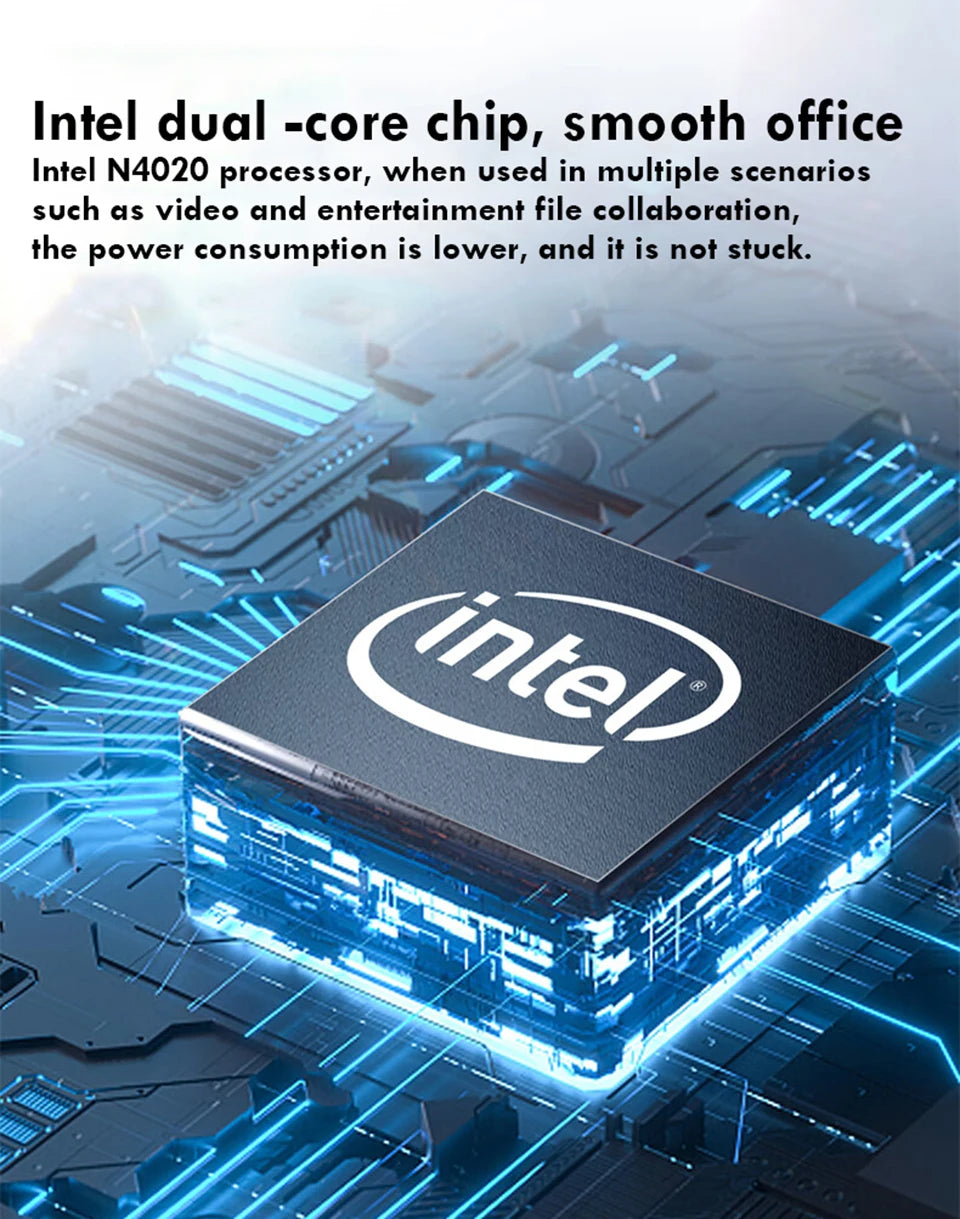 11.6" Portable 2-in-1 Mini Laptop - Intel N4020 8GB RAM Windows 11 Pro Touchscreen Tablet PC