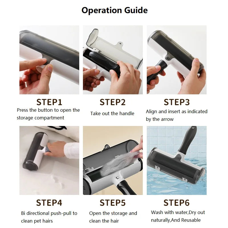 Pet Hair Remover Roller,Reusable Animal Wool Collector for Dogs and Cats,Easy to Clean Pet Hair from Carpet,Furniture,and Sofa