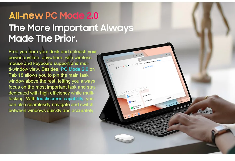 Blackview Tab 18 Tablet - 12" 2.4K FHD+ Display 8GB 256GB MTK Helio G99 8800mAh Pressure Sensitivity