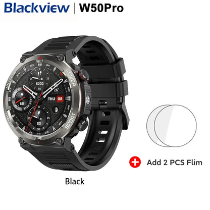 [World Premiere] Blackview W50 Pro Smartwatch 1.45" HD Display Flashlight Bluetooth Phone Call 960mAh Rugged Smartwatch