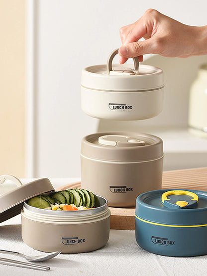 1/2/3/4pcs Portable Insulated Food Lunch Container Set with Thermal Lunch Box Separate Stackable Lunch Container for Adult Kids