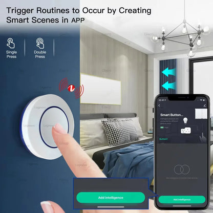 Tuya ZigBee Scene Button Push Switch Smart Life Home Automation Scenario Controller Battery Powered Intelligent Linkage Devices