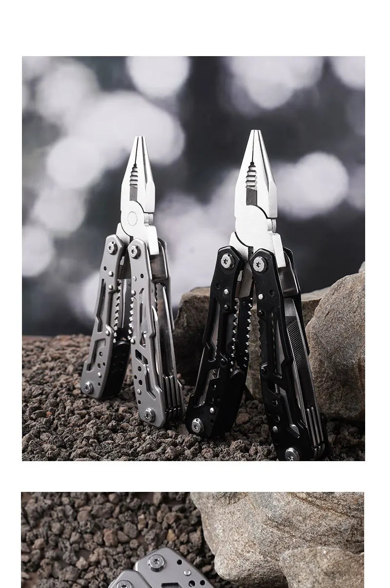Folding Multi-tool Pocket Knife Pliers Mini Portable Fold Outdoor Hunting Survival Rescue Tactical Multipurpose Repair Tool