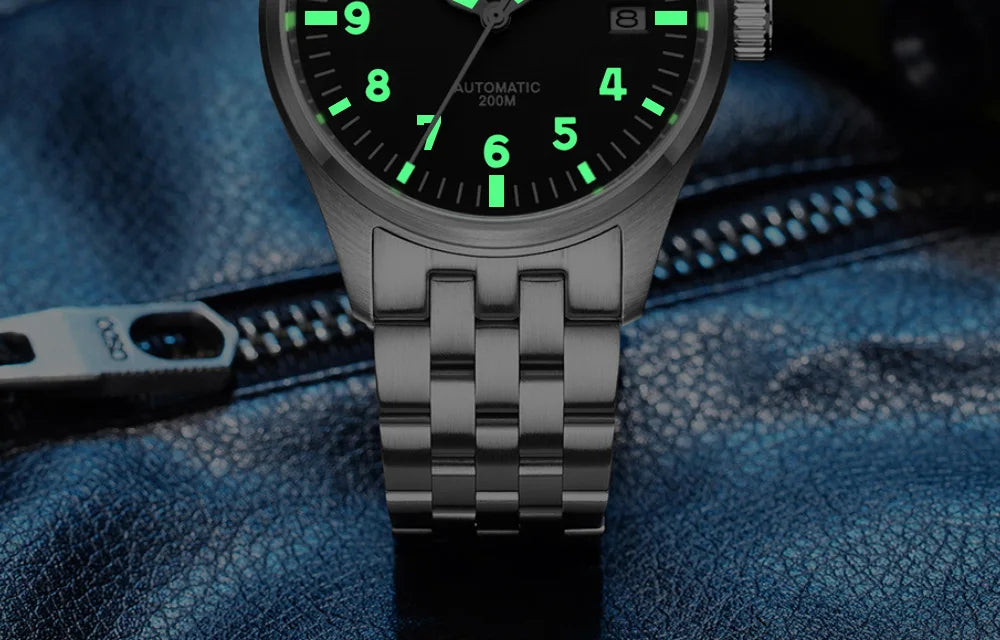 ADDIESDIVE Watches For Men Luxury Business Leisure Automatic Mechanical Men's Watch Fluorescent Waterproof NH35A 316L Stainless