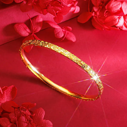 Luxury 24K 9999 Pure Gold Three-sided Ice Bracelet Bracelet Ice Bracelet