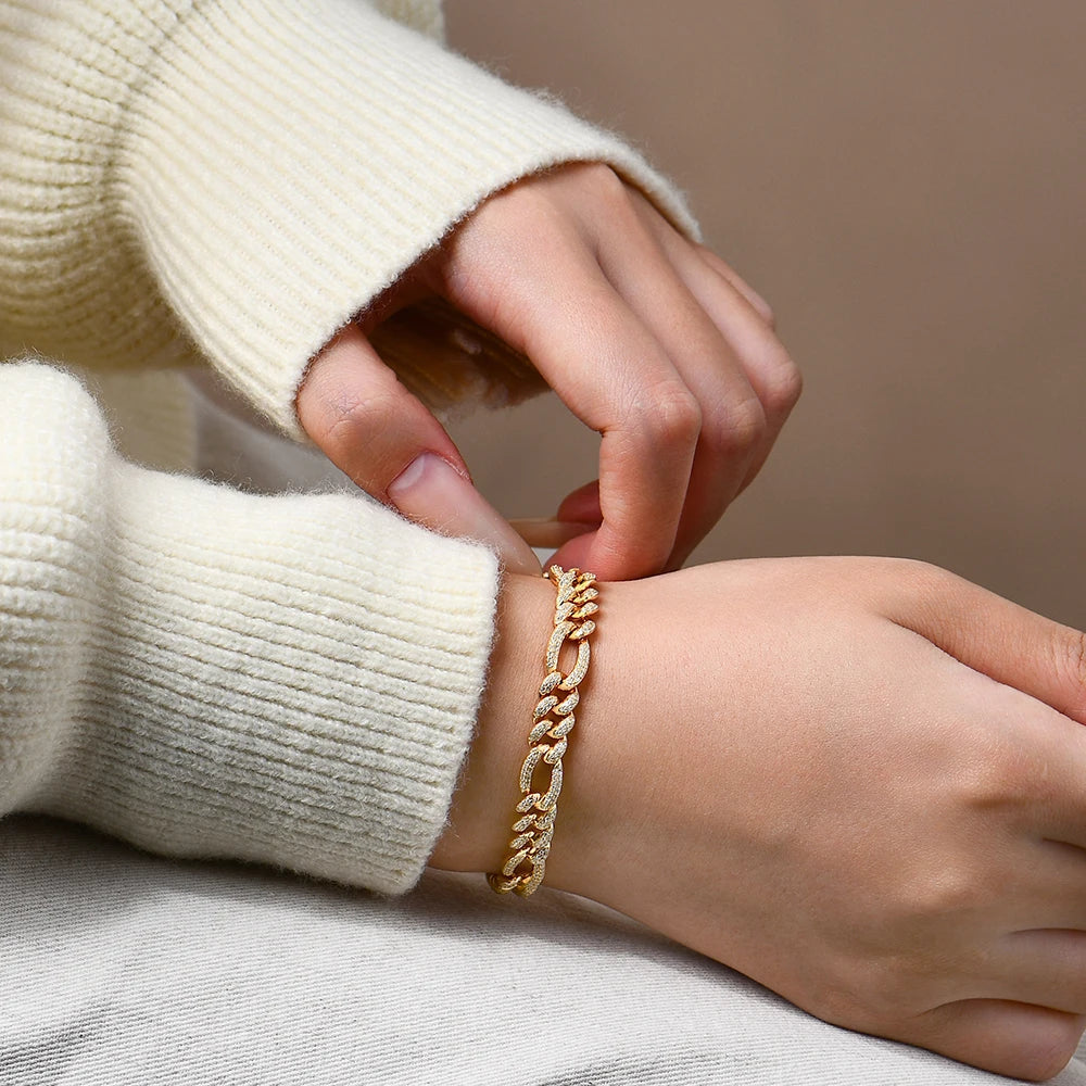 ATTAGEMS 2025New Full Moissanite Cuba Chain for ManWomen 925 Sterling Silver 18kGold Plated Classic Tennis Bracelet Fine Jewelry