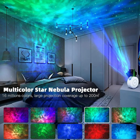 Intelligent Aurora Galaxy Starry Sky Projector Lamp Colorful 3D Nebula Dream Adjustment  for Gaming Room Decor LED Lights Gift