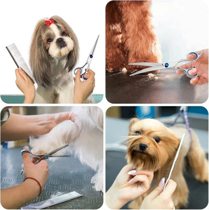 6 Inch Dogs Grooming Scissors Stainless Steel Pet Hairdresser Scissors For Dogs Professional Animal Barber Cutting Tools