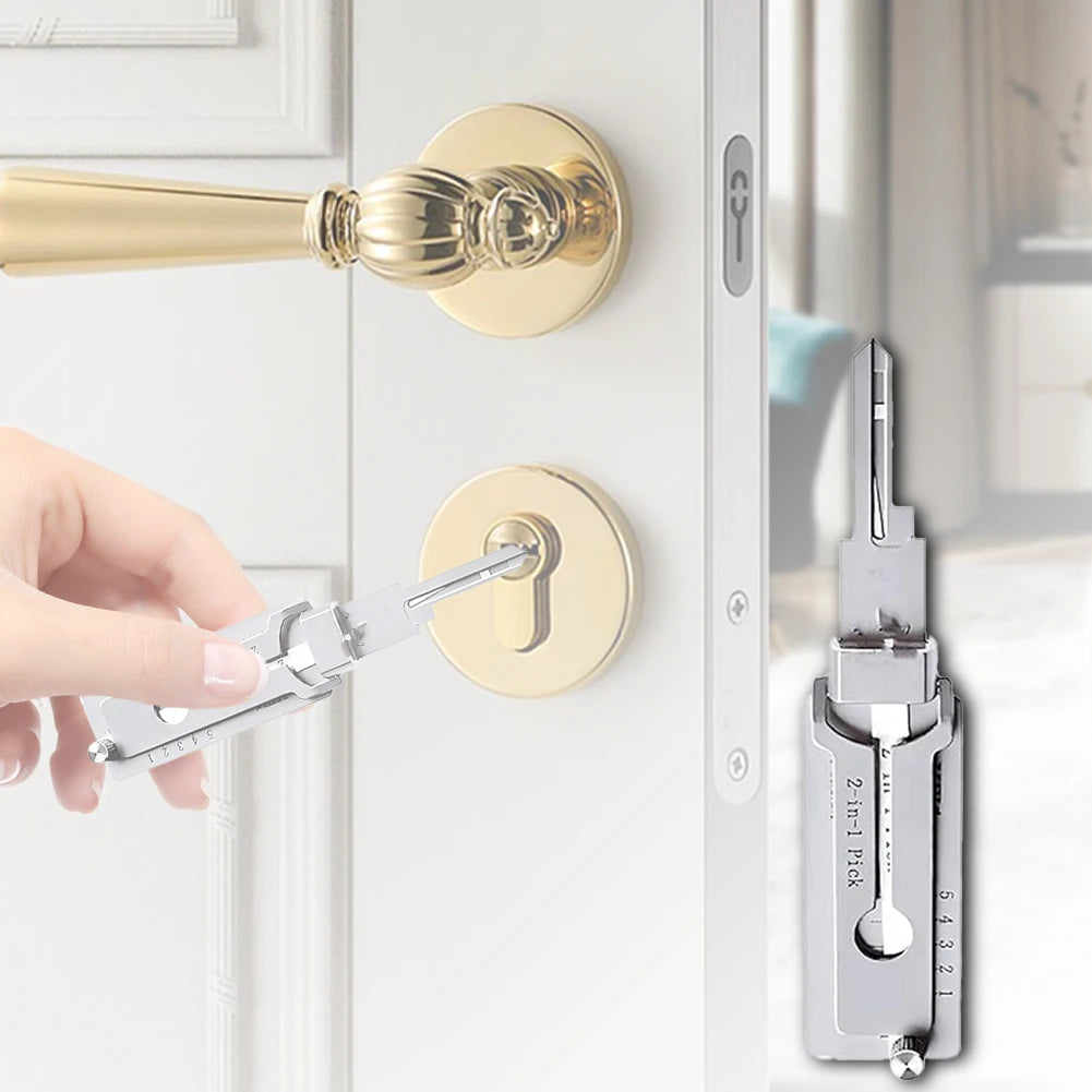 1-10PCS Keys Decoder Hook Tool O-ring Pickup Kit 2 In 1 Precision Hook & Pick Set Lock Decoder Stainless Steel Precision Tools