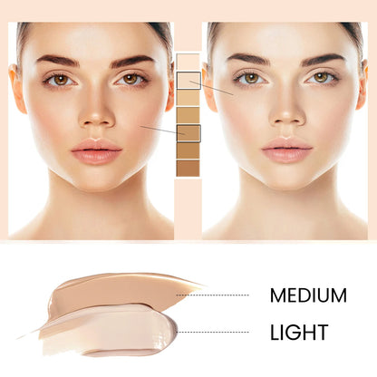 Natural Foundation Cc Cream Waterproof Brighten Moisturizing Foundation Concealer Oil-Control Sunscreen Spf 50 Makeup Cosmetics