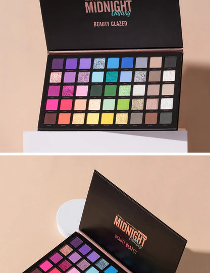 45 Color Eyeshadow Palette, Neon Glitter Matte Eyeshadow Natural Nude,Highly Pigmented Nude Warm Color Tone,Colorful Makeup