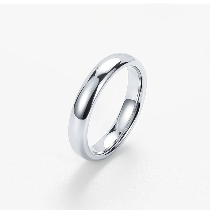 4MM Personalized Men's Custom Ring Stainless Steel Neutral  Model Promises Eternal Anniversary Gift Engraved With Your Name Date