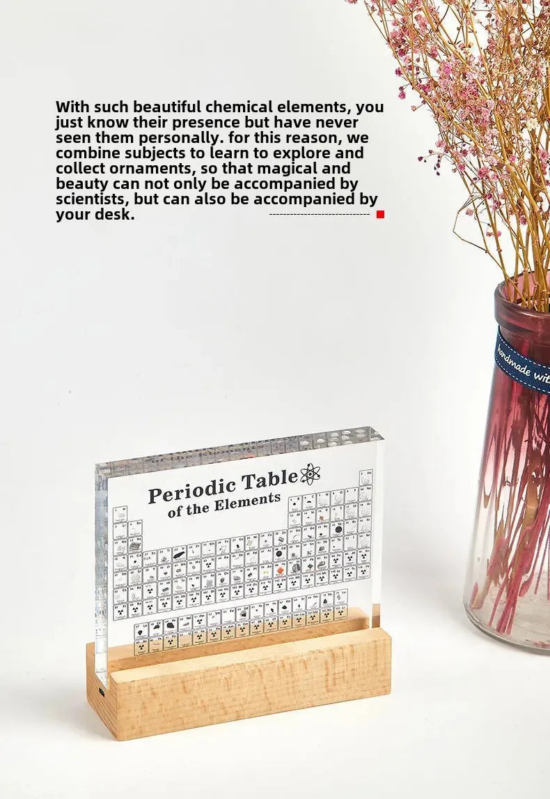 Elements Period Table Embedded Samples Graduation Gifts Exhibition Acrylic Desktop Ornaments Small Decorative Pieces