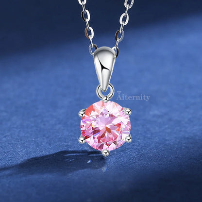 100% Real D Color 1 Carat Moissanite Pendant Necklace GRA Certificate for Women Wedding Bridal S925 Sterling Silver Fine Jewelry