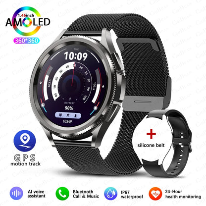 Watch 6 Classic Bluetooth Call Smart Watch Men GPS Outdoor Sports Fitness Model Health Heart Rate Monitor Smartwatch 2025 New