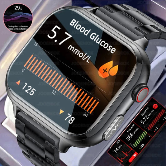 2025 Medical Grade ECG+PPG Smart Watch – Blood Sugar & Health Monitor