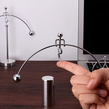 Creative Balance Ball Swing Fun Ornaments Weightlifting Iron Does Not Fall The Small Man Decoration Tumbler