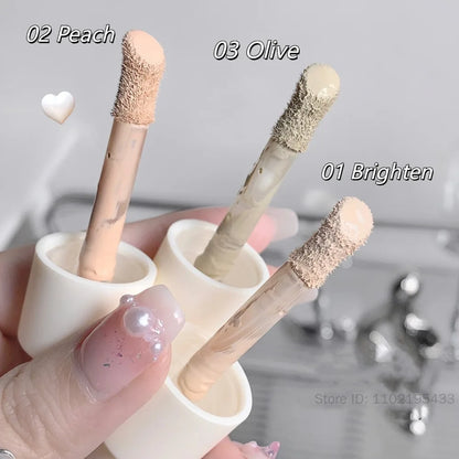 High Covering Concealer Cream Texture Covers Acne Marks Dark Circles Face Makeup Liquid Concealer Lasting Brighten Face Cosmetic