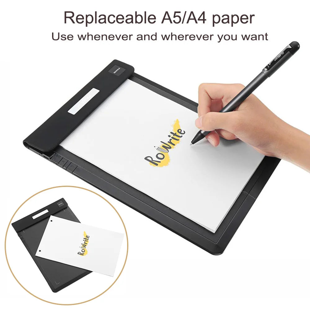 ROYOLE Bluetooth Digital Writing Pad - A5 Smart Notebook Graphics Painting Tablet Cloud Storage iOS/Android
