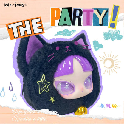 Inn The Party Series Plush Bag Pendant Blind Box Outdoor Soft Zipper Bag Cosmetics Wallet Cute Vinyl Plush Doll Girl Toys Gifts
