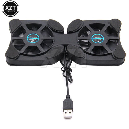 Foldable USB Cooling Fan CPU Cooler Mini Octopus Cooler Pad Quiet Stand Double Fans for 7-15 inch Notebook Computer Laptop