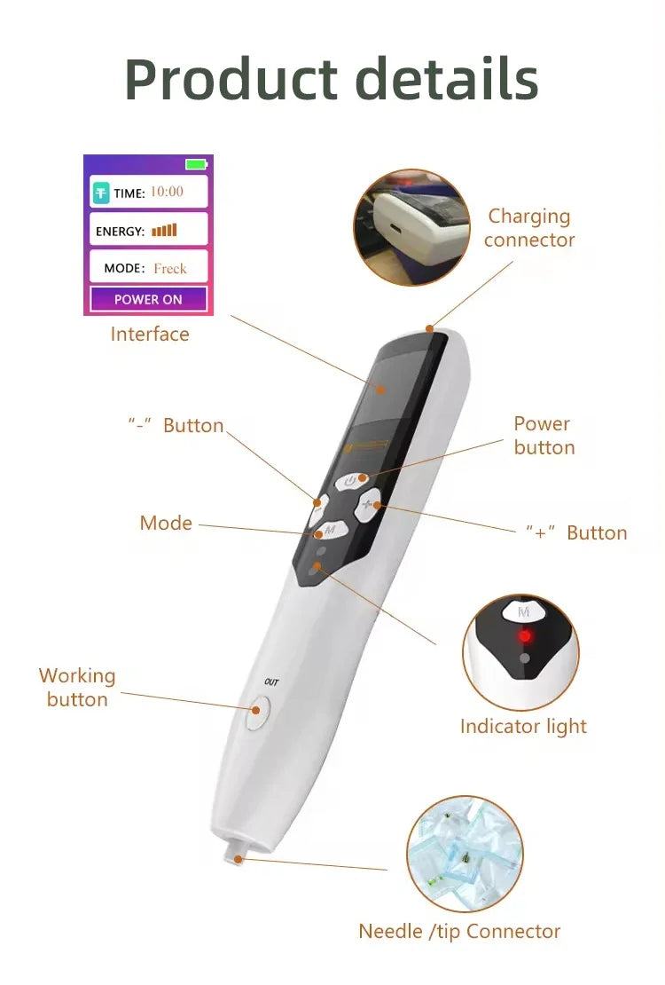 Portable 2 In 1 Plasma Ozone For Acne Beauty Plasma Laser Pen For Eye Lift Wrinkle Removal spot Removal Pen mole Remover Pen