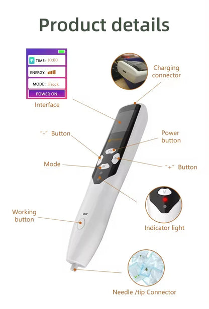 Portable 2 In 1 Plasma Ozone For Acne Beauty Plasma Laser Pen For Eye Lift Wrinkle Removal spot Removal Pen mole Remover Pen