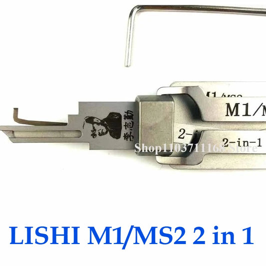LISHI M1/MS2 2 in 1 Lock Pick and Decoration Tool for Locksmith Quick Open Master Lock for American Door Lock Professional Tool