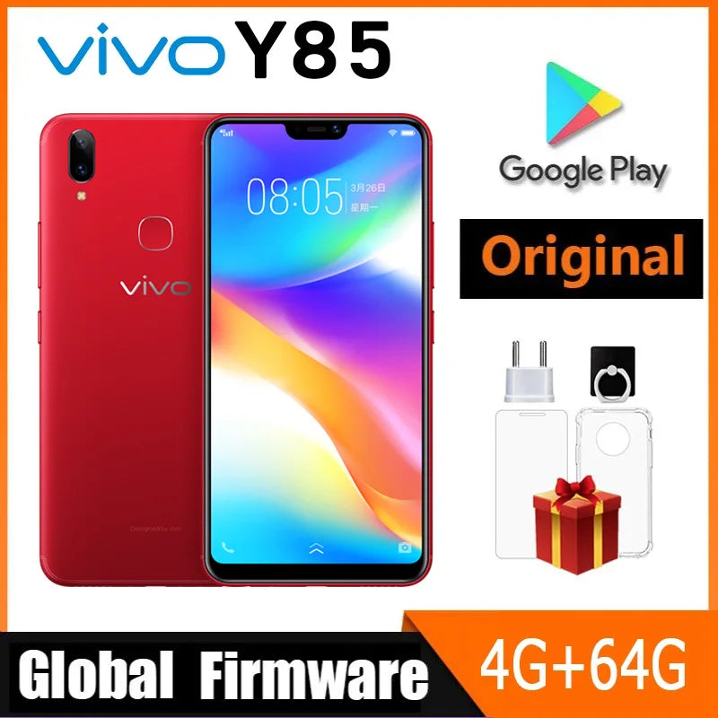 VIVO Y85 Smartphone Global firmware Android 4G Unlocked  6.26  inch 4GB 64GB Camera 13MP All Colors in Good Condition Used Phone