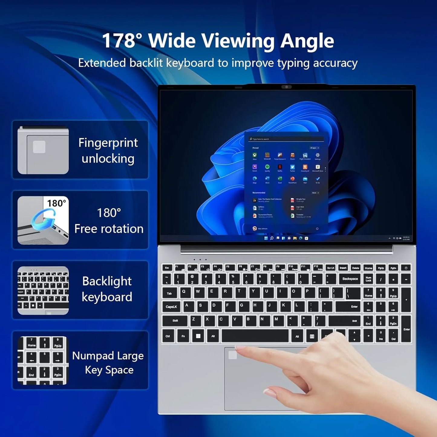 15.6" Gaming Laptop – Intel Core i9-9900, 32GB RAM, Windows 11 Pro (3-Year Warranty)