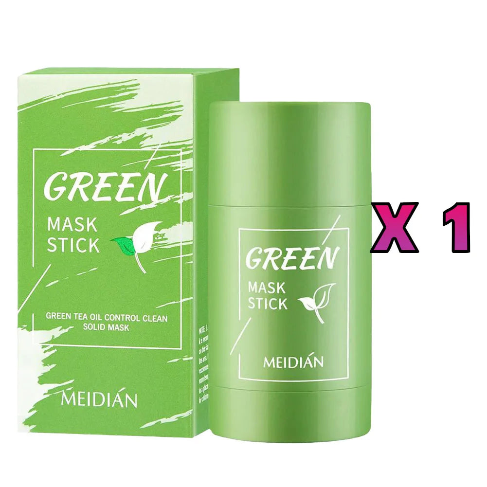 40g Green Tea Mask Stick Facial Remove Blackhead Treat Acne Blemish Black Dots Clean Solid Mask Stick Cream Skin Care