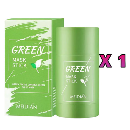 40g Green Tea Mask Stick Facial Remove Blackhead Treat Acne Blemish Black Dots Clean Solid Mask Stick Cream Skin Care