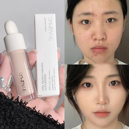 High Covering Concealer Cream Texture Covers Acne Marks Dark Circles Face Makeup Liquid Concealer Lasting Brighten Face Cosmetic