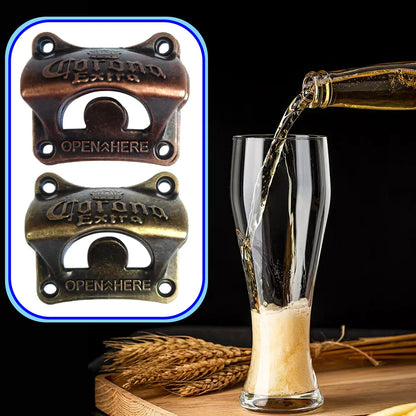 1/2/4/8pcs Bottle Opener Wall Mounted Retro BBQ DIY Solid Beer Opener Tools Bar Decorative Beer Opener Kitchen Gadgets
