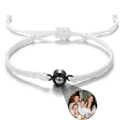 Wholesale Men's Projection Bracelets Stainless Steel Custom Projection Bracelets Woven Photo Bracelets Commemorative Gifts