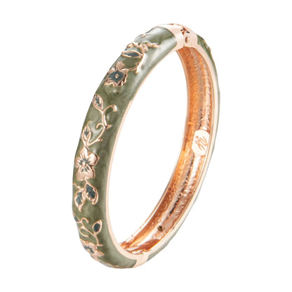 Cloisonne Bangles For Women Bracelet On Hand Flower Enamel Jewelry Women's Hand Bracelets Female Bangle Mother's Day Gifts Wife