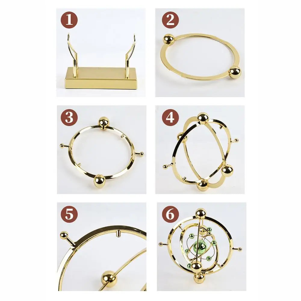 Celestial Orbit Pendulum Perpetual Motion Machine, Kinetic Art Desk Decor, Astronomy Model Creative Home Rotary Decoration Desk