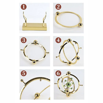 Celestial Orbit Pendulum Perpetual Motion Machine, Kinetic Art Desk Decor, Astronomy Model Creative Home Rotary Decoration Desk