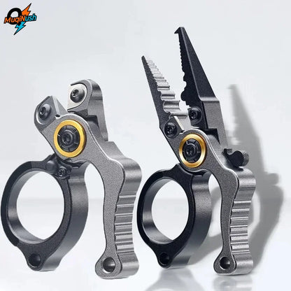 MuqiNush Fishing Tool Stainless Steel Wire Cutter Tong Hook Remover Braided Scissor Knife Forked Ring Openers Outdoor Multitool
