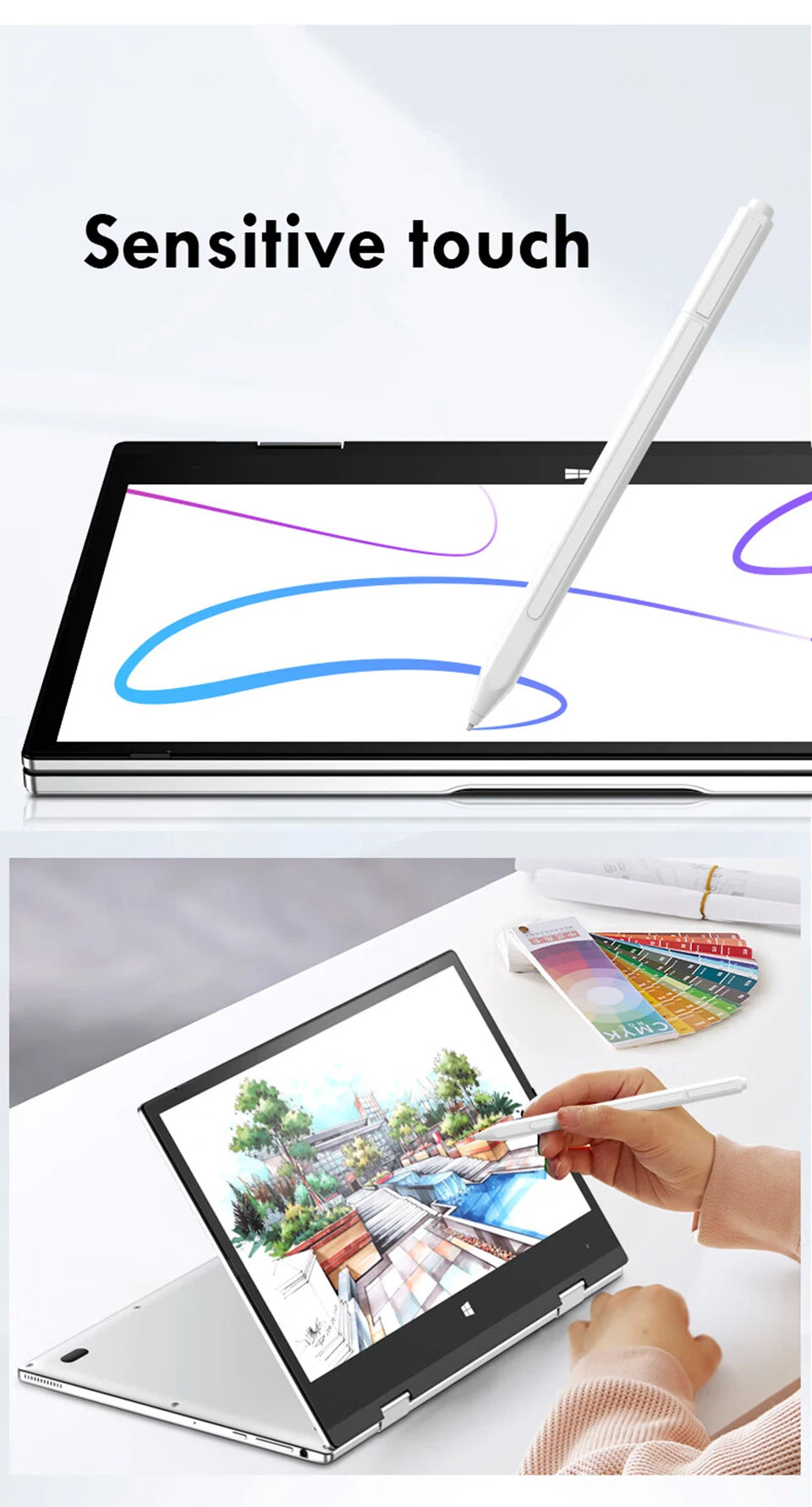 11.6" Portable 2-in-1 Mini Laptop - Intel N4020 8GB RAM Windows 11 Pro Touchscreen Tablet PC