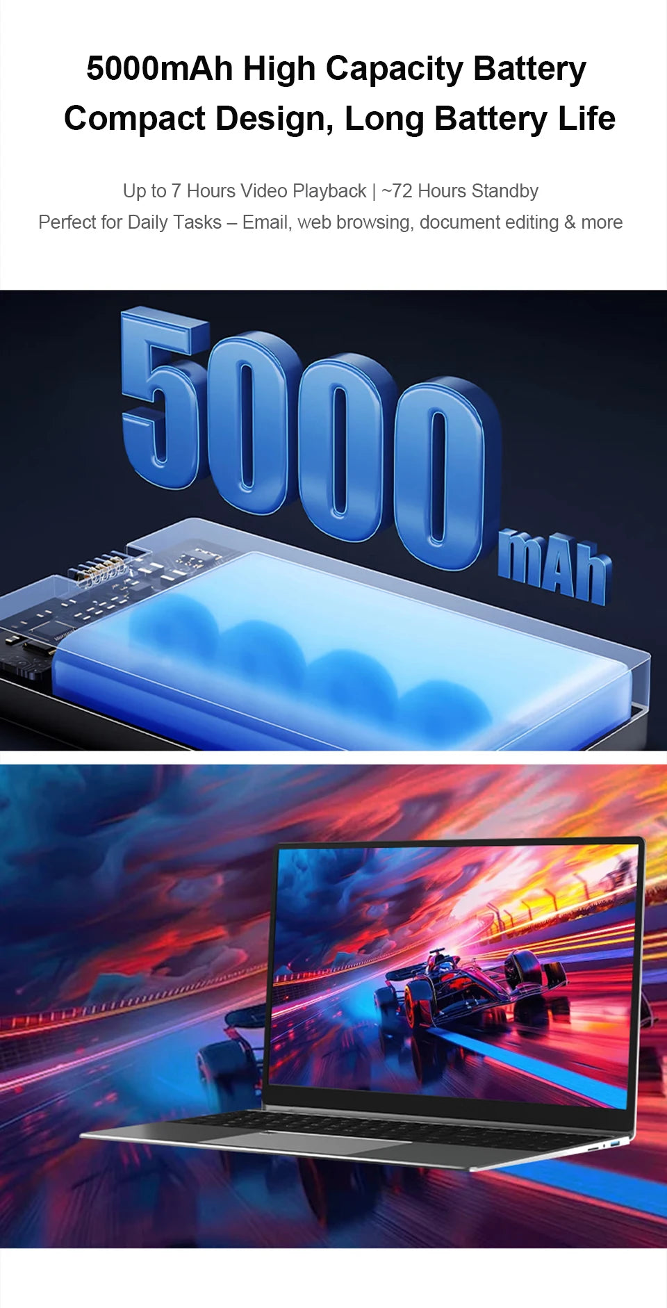 Xiaman 15.6" Gaming Laptop - Intel Celeron N5095 16GB DDR4 1TB SSD Windows 11 1080P