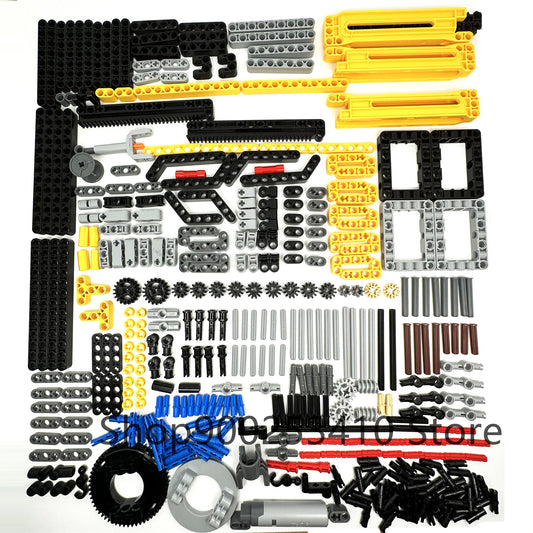 High-Tech Plastic Building Blocks Bricks Car Gear Link Liftarm Beam Cross Axle DIY Assembling MOC Bulk Technology Set Toys