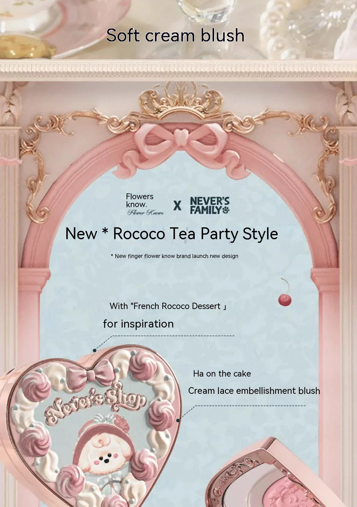 Flower Knows Powder Blusher Soft Matte Fog Cheek Blush Never Family Series   Relief Color Girl Natural Durable Naiwa Shop