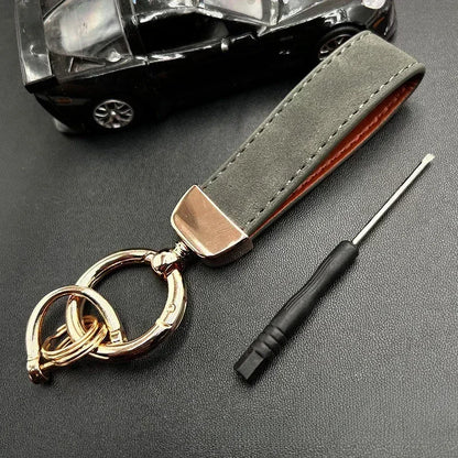 Custom Name Logo Leather Car Moto Keychain Personalized for Men and Women  Creative Simple Key Chains Gift