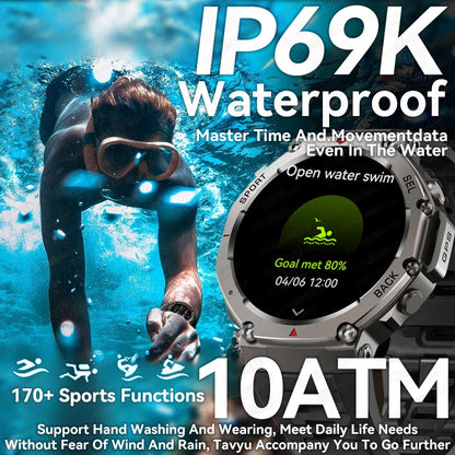New T-Rex3 GPS Smart Watches 2025 for Xiaomi IOS Military Smartwatch Men 10ATM Waterproof 170 Sport Modes Built-in GPS BT Call
