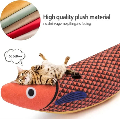 Cat Toy Catnip 3D Simulation Fish Goldfish Kitten Toys Pillowfish Interactive Sounding Cat Chew Bite Pet Plush Toys Cat Supplies