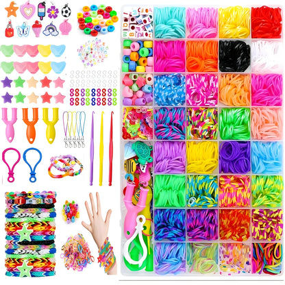 DIY Bracelet Making Kit - 40-Grid Colorful Rubber Bands & Perfect for Jewelry Crafting - Ideal Halloween & Christmas Gift