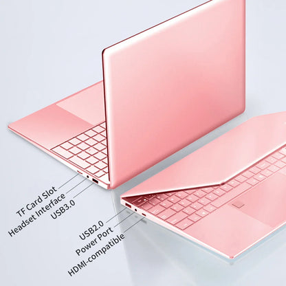 CARBAYTA 11th Gen Laptop  Intel Celeron N5095 Windows 11 Pro Up to 32GB RAM  128GB-2TB SSD 2.4G/5G WiFi + BT  Cute Pink Keyboard