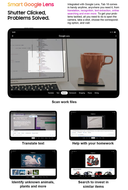 Blackview Tab 18 Tablet - 12" 2.4K FHD+ Display 8GB 256GB MTK Helio G99 8800mAh Pressure Sensitivity